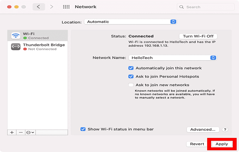 apply dns mac